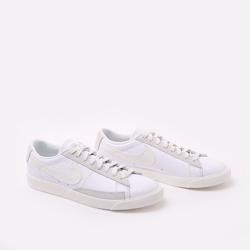 мужские белые кроссовки Nike Blazer Low Leather CW7585-100 - цена, описание, фото 2